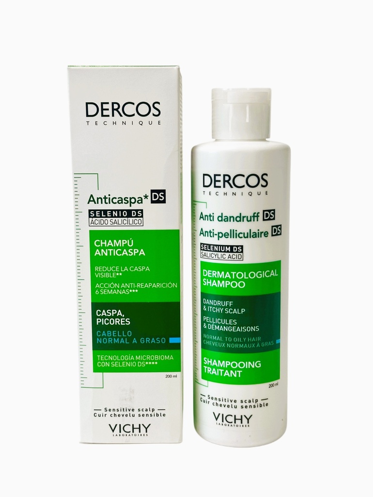 Shampoo Anticaspa Cabello Normal a Graso Dercos Vichy